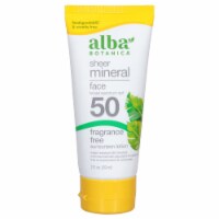 Alba Botanica® Sheer Mineral Face Frag Free SPF50 Lotion Perspective: Main