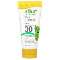 Alba Botanica Sheer Mineral Face Sunscreen Lotion SPF 30 Fragrance Free - 2 fl oz (59 Perspective: Main