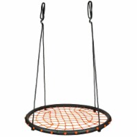 Swinging Monkey Giant 40 Spider Web Fabric Outdoor Tree Saucer Swing, Orange