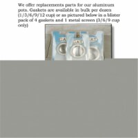 European Gift & Houseware 10GS-9 4 Rubber Gaskets & 1 Screen Aluminum Pot- 9 Cup