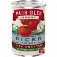 Muir Glen™ Organic Diced Fire Roasted with Medium Green Chilies Canned Tomatoes