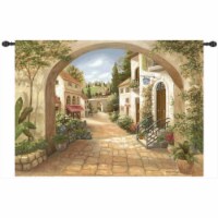 Manual Woodworkers and Weavers HWGFQT Quaint Town Tapestry Wall Hanging Horizontal 70 X 50 in