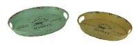 Distressed Finish Glasgow Farm Serving Tray Set of 2