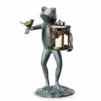 SPI Home 34257 Frog & Bird Garden Lantern - 20 x 11.5 x 10.5 in.