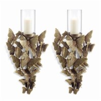 SPI Home 34660 Butterfly Wall Sconce - Pack of 2 - 30 x 15.5 x 8 in.