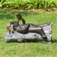 SPI Home 34757 Lazy Reader Garden Sculpture - 14 x 25 x 10.5 in.