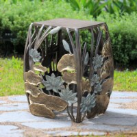 SPI Home 35070 Water Lilies Garden Stool