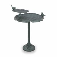 SPI Home 41086 Bird Chat on Lotus Birdbath & Bird Feeder Sculpture