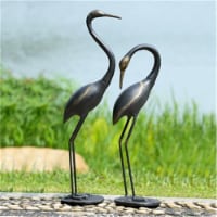 SPI Home 51063 Watchful Waders Crane Garden - 28 x 9 x 7.50 in. - Set of 2