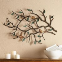 SPI Home 51182 22.5 x 34.5 x 5 in. Golden Bird Trio Wall Hanging