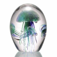 SPI Home 58022 Jellyfish Quartet Glass Art - Green & Blue