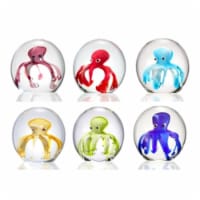SPI Home 76126 Art Glass Octopus Mini Paperweights Set - 3.5 x 3.5 x 3.5 in.