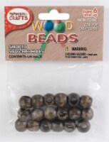 Barrel Wood Beads 13mmX11mm 18/Pkg-Walnut