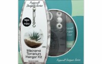 Pepperell Designer Macrame Hanging Terrarium Kit - Gray