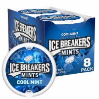 ICE BREAKERS Coolmint Sugar Free Breath Mints, On the Go Candy, 1.5 oz Tins (8 Count)