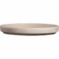 Deroma Terra Cotta Clay Saucer, White