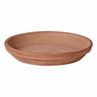 Deroma 8731CPZ Terra Cotta Saucer Chocolate - 12.2 in. dia. x 1.6 in. - pack of 8