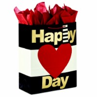 Valentine's Day Bag #57: Hallmark 15" X-Large Valentine's Day Gift Bag with Tissue (Happy Heart Day) Perspective: Main
