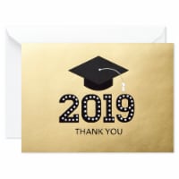 Graduation Notes #69: Hallmark Graduation Thank You Notes Gold Hat (20 TY Notes with Envelopes) Perspective: Main