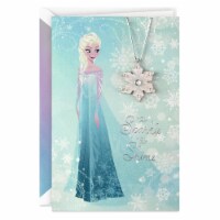 Hallmark  Signature Frozen Christmas Card for Kids with Removable Necklace Perspective: Main