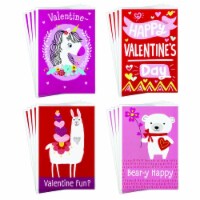 Valentine's Day Card: Hallmark Assorted Valentine's Day Cards for Kids (Unicorns Bears & Llamas) Perspective: Main