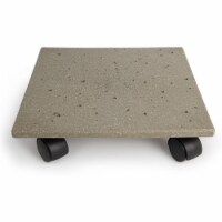 Plastec CD712 Terra Stone Plant/Flower Pot Moveable Caddy, Gray, 12