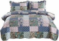 MarCielo 3 Piece Printed Quilt Set Bedspread Set B026