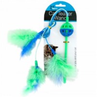 Bulk Buys HX181-96 Cat Teaser Wand with Feathers - 96 Piece -Pack of 96