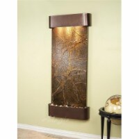 Inspiration Falls Round Copper Vein Green-Marble Wall Fountain