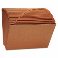Leather-Like Expanding File- Open Top- 12 x10- A-Z- Letter- Redrope
