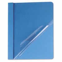 Clear Front Report Cover Tang Fasteners Letter Size Light Blue 25/Box