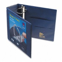 Nonstick Heavy-Duty EZD Reference View Binder 4&amp;apos;&amp;apos; Capacity Navy Blue