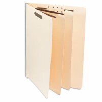 Manila End Tab Folders with Full Cut&#44; Letter&#44; Six-Section&#44; 10-Box