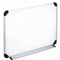 Universal  Dry Erase Board  Melamine  24 x 18  White  Black/Gray  Aluminum/Plastic Frame
