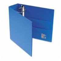 Heavy-Duty Vinyl EZD Ring Reference Binder 3&amp;apos;&amp;apos; Capacity Blue