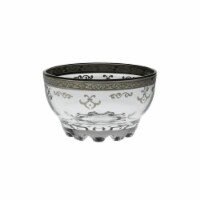 Dessert Bowls with Rich Silver Artwork - Set of 6