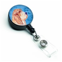 Blue Petit Basset Griffon Vendeen Retractable Badge Reel