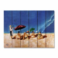 33 x 24 in. Wests Summer Sipping Inside & Outside Cedar Wall Art