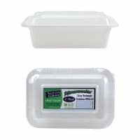 7'' X 5'' Rectangle Microwaveable Containers - White - 5-Packs - Nicole Home Collection Case
