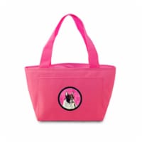 Pink French Bulldog Zippered Insulated School Washable And Stylish Lunch Bag Cooler