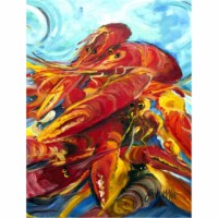 Crawfish Flag Canvas House Size