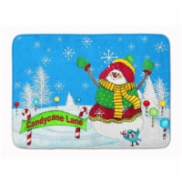 Candy Cane Lane Snowman Machine Washable Memory Foam Mat