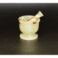 4 in. Modern Style Mortar & Pestle Set, Light Green Onyx
