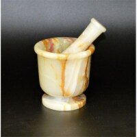 5 in. Classic Style Mortar & Pestle Set, Light Green Onyx