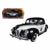 1 by 18 1940 Ford Coupe Deluxe California Highway Patrol Timeless Classics Diecast Model Car