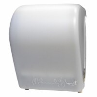 Hands Free Auto-Cut Roll Towel Dispenser, White Translucent