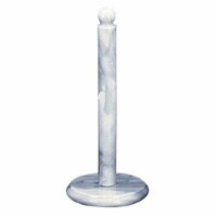12.75 in. White Marble Deluxe Paper Towel Holder