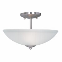 Logan 2-Light Semi-Flush Mount, Satin Nickel