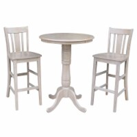 30  Round Pedestal Bar Height Table With 2 San Remo  Bar height Stools