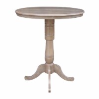 36  Round Top Pedestal Table With 12  Leaf - Dining  Counter  or Bar Height